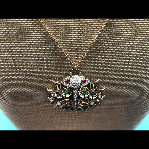 Betsey Johnson TORTIFLY BUG LONG PENDANT MULTI - Picture 6 of 7